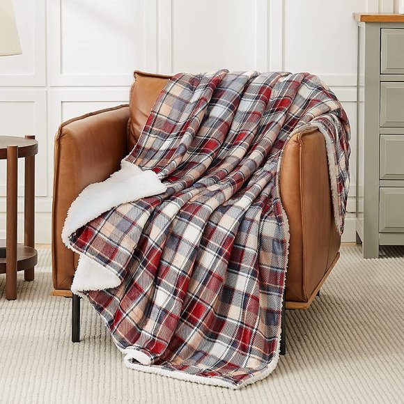 New Sherpa Fleece Blanket Plaid Blanket Super Soft Blankets & Throws for… - Picture 10 of 14